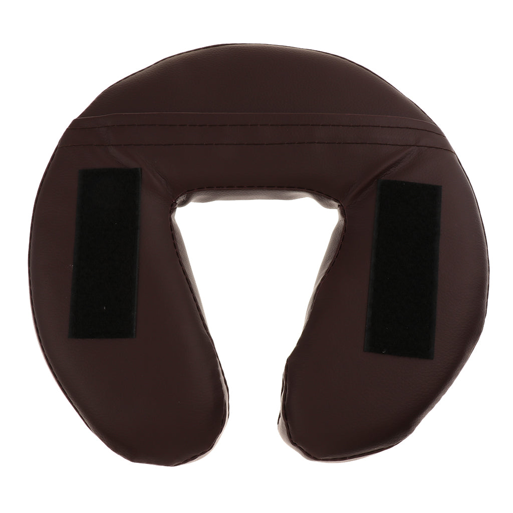 Foam Face Down Cradle Cushion Pillow for Massage Acupuncture Table Bed Brown