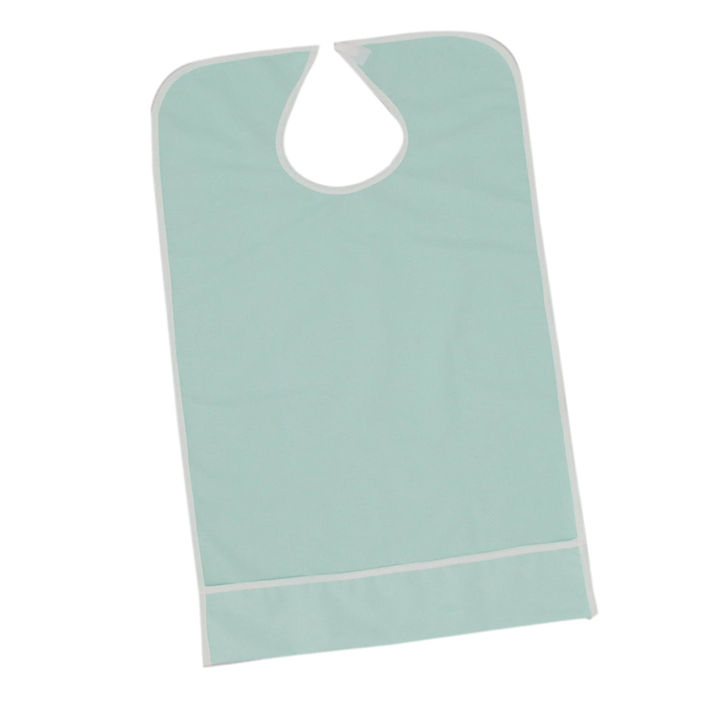 Elder Adult Disability Bib Mealtime Cloth Protector Apron Waterproof Green S