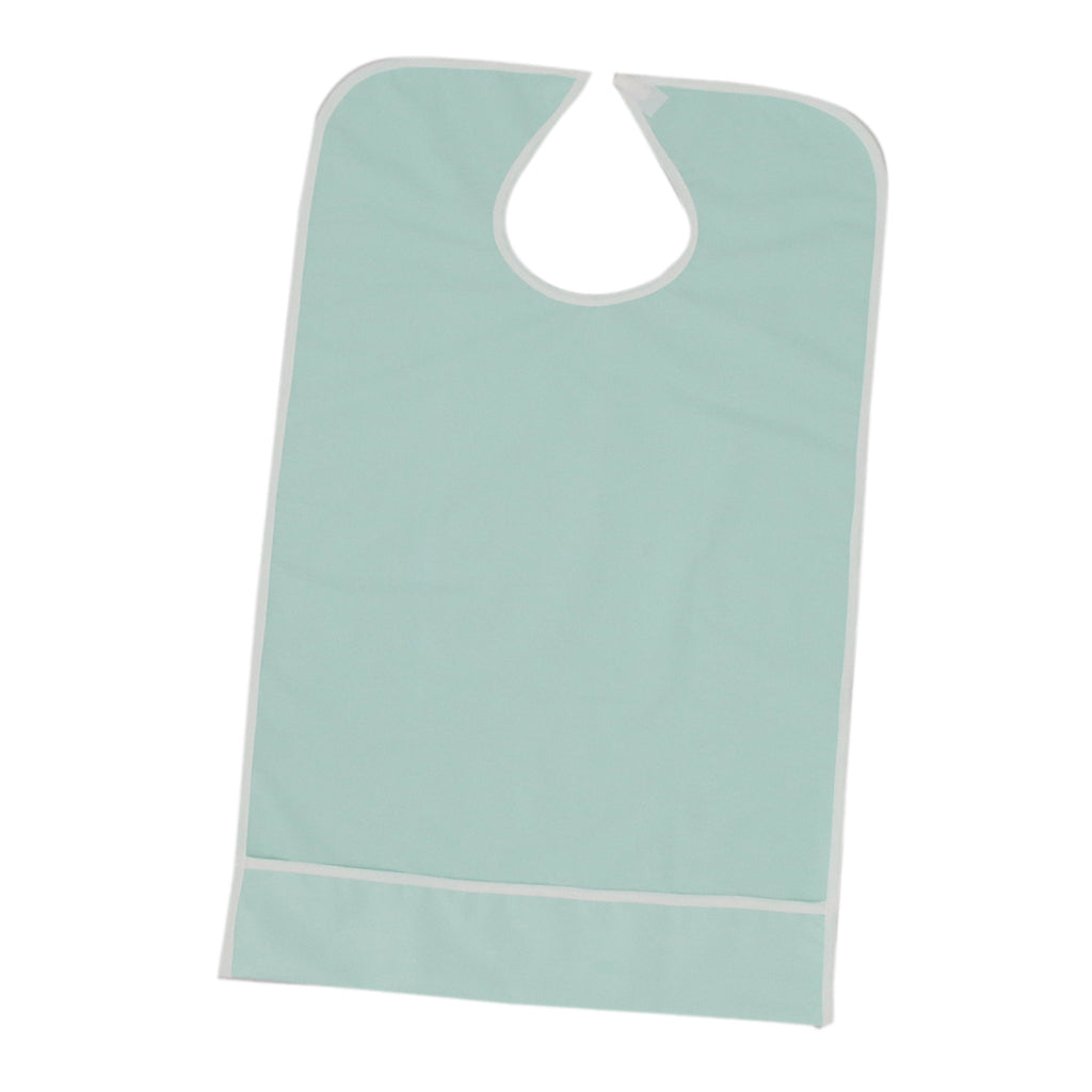 Elder Adult Disability Bib Mealtime Cloth Protector Apron Waterproof Green L