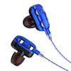 Single Speaker 1.2M Wired 3.5MM Earphone Earbuds HiFi Stereo Headset Blue