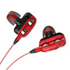 Single Speaker 1.2M Wired 3.5MM Earphone Earbuds HiFi Stereo Headset Red