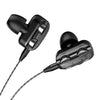 Single Speaker 1.2M Wired 3.5MM Earphone Earbuds HiFi Stereo Headset Black