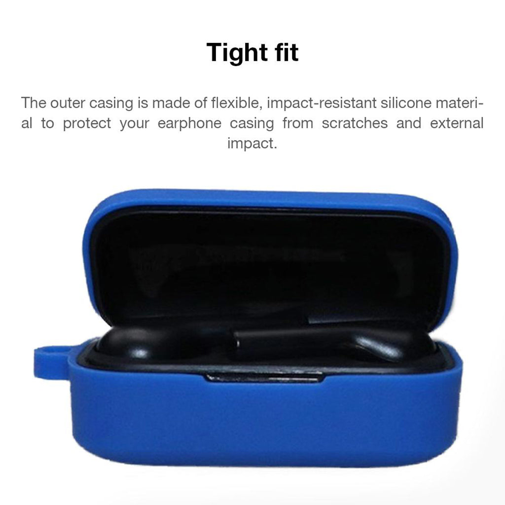 Silicone Case For QCY T5 Wireless Headset Protective Sleeve Cover Blue