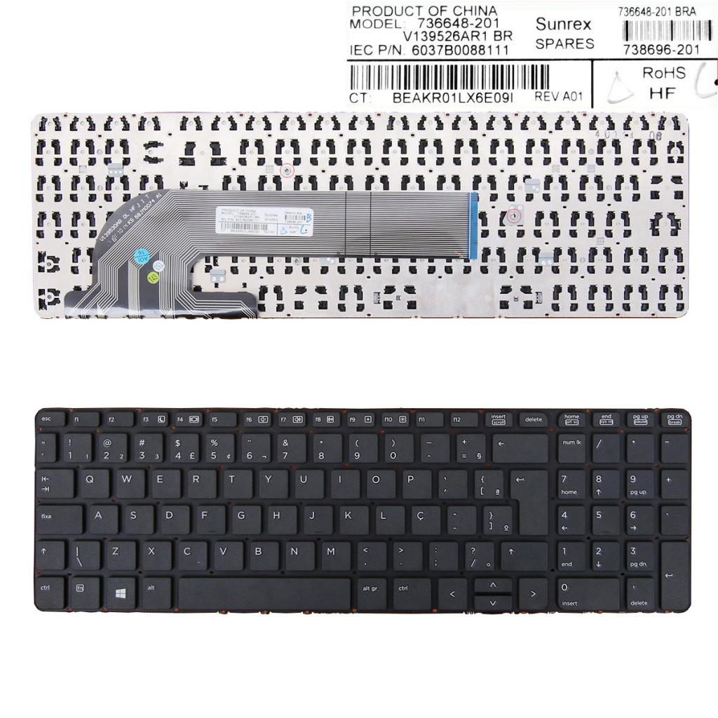 For HP Probook 450 G0 450 G1 455 G1 Portuguese Layout Frameless Keyboard