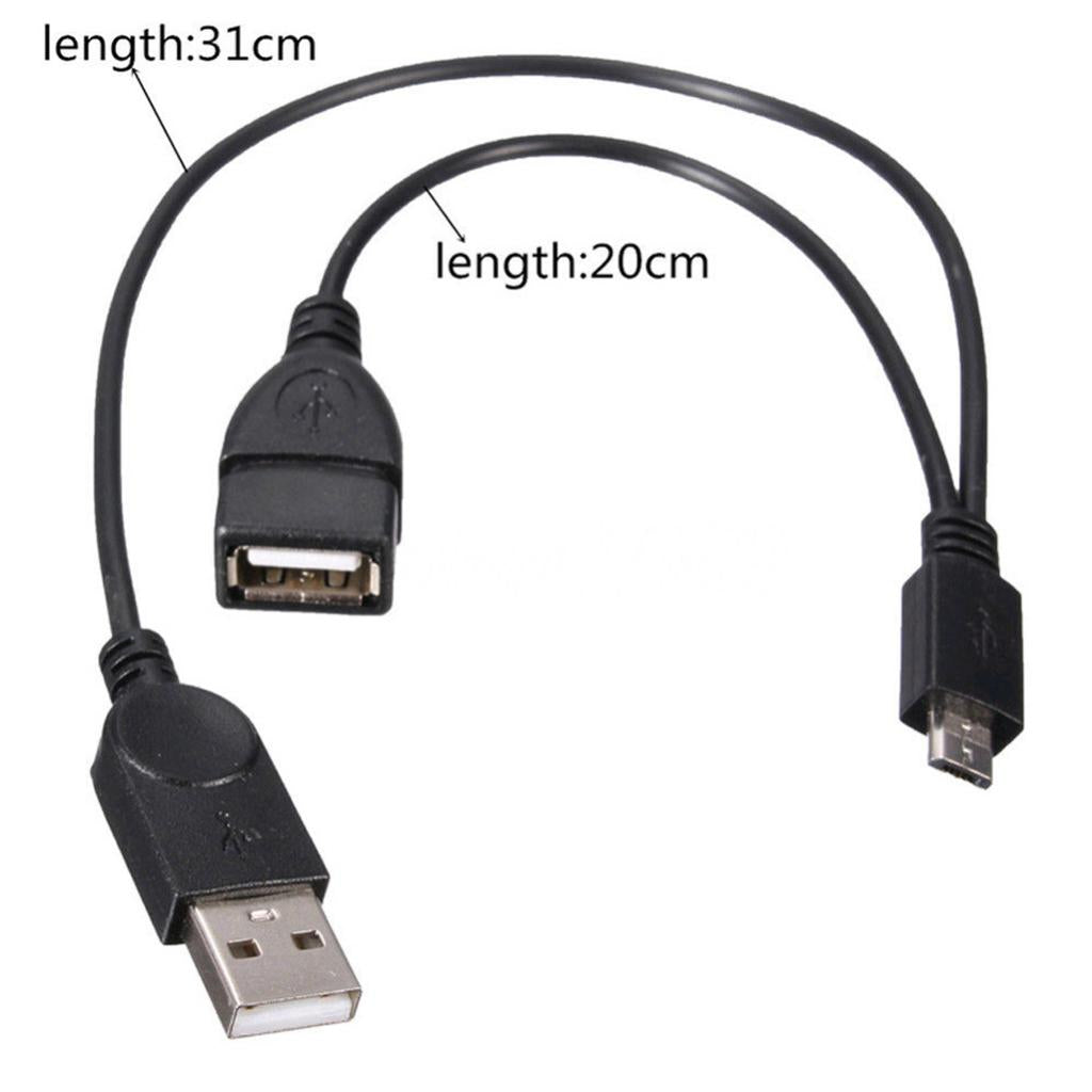 USB Power Y Splitter Micro USB Male to USB Male Female Adapter Cable Cord