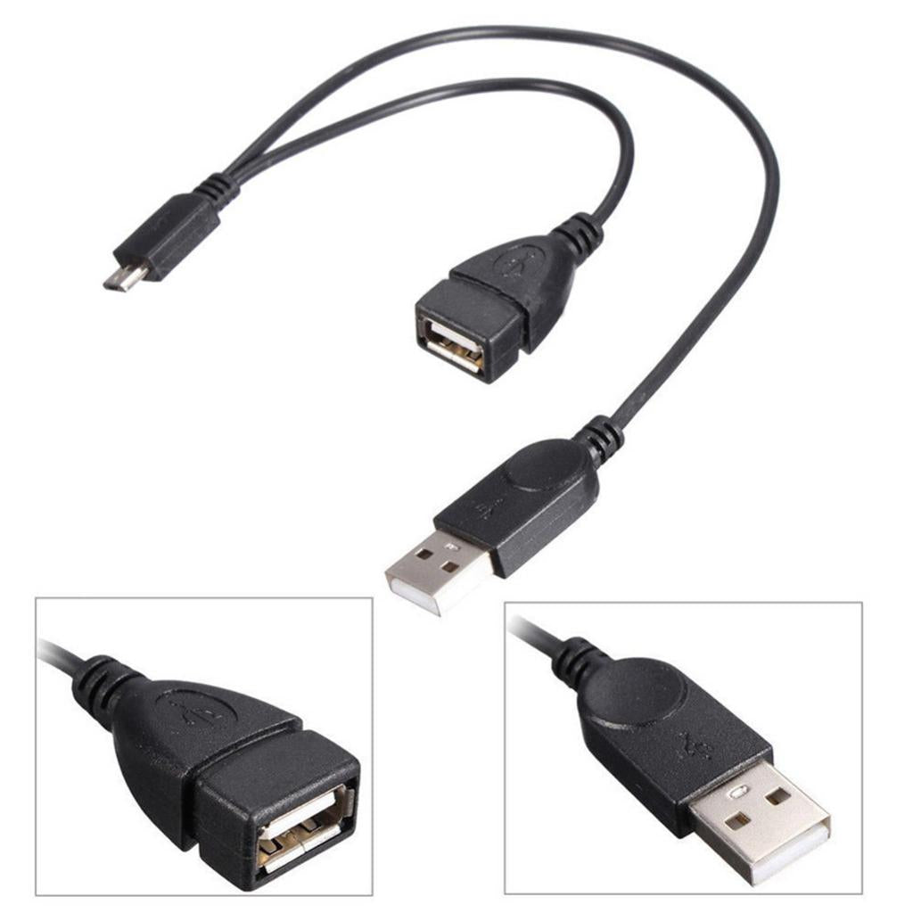 USB Power Y Splitter Micro USB Male to USB Male Female Adapter Cable Cord