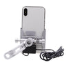 Motorcycle Handlebar Aluminium USB Charging Mobile Phone Holder GPS - Silver