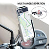 Motorcycle Handlebar Aluminium USB Charging Mobile Phone Holder GPS - Silver