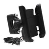 Motorcycle Handlebar Aluminium USB Charging Mobile Phone Holder GPS - Black