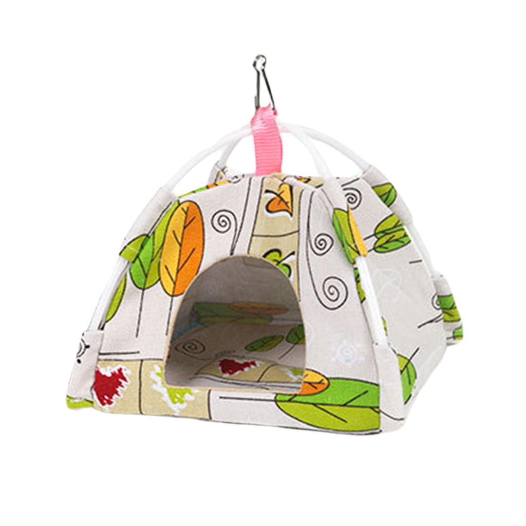 Pet Hamster Guinea Pig Tent Teepee House Winter Warm Breathable Canvas Bed M