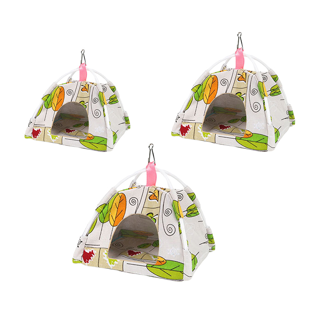 Pet Hamster Guinea Pig Tent Teepee House Winter Warm Breathable Canvas Bed S