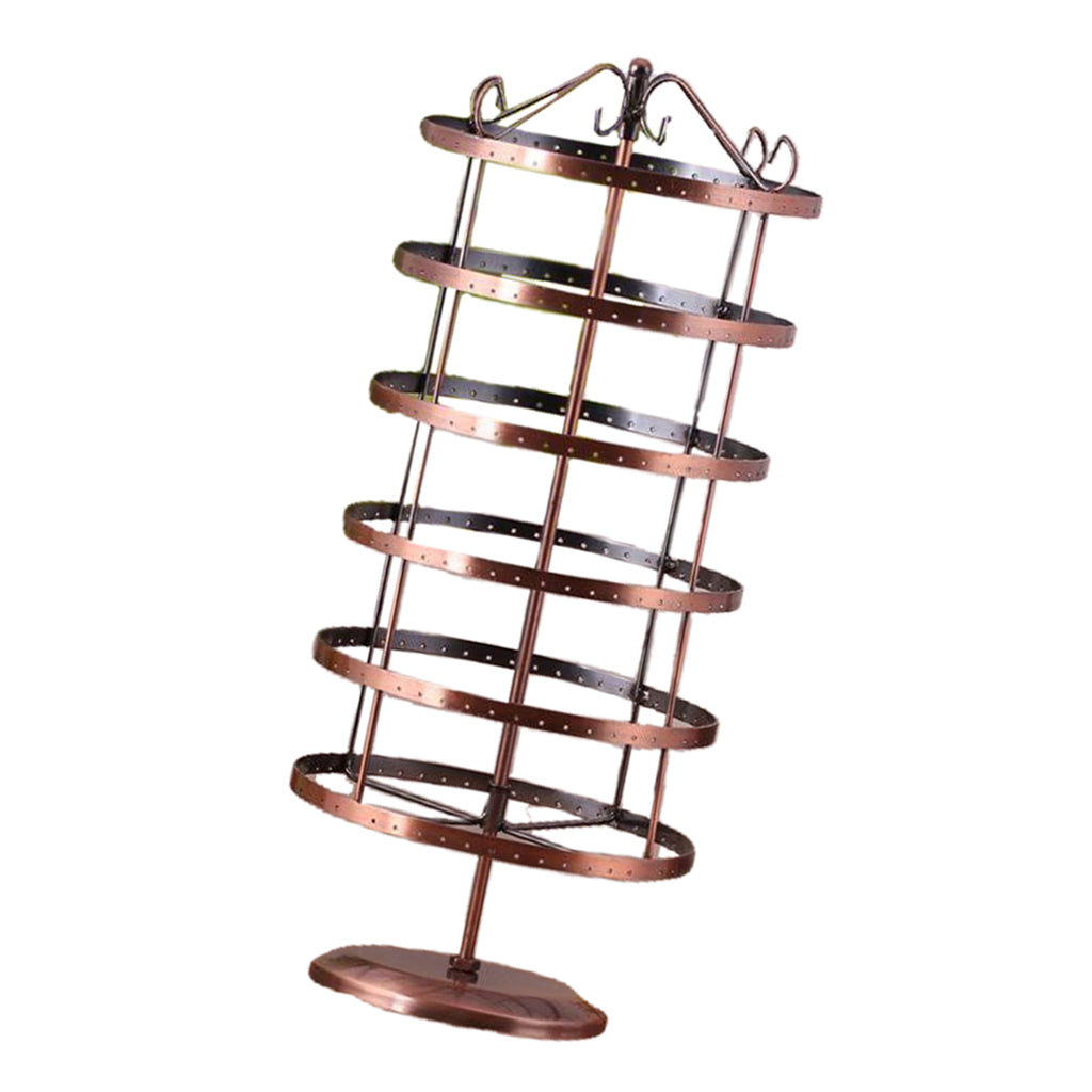 Rotating Jewelry Earrings Display Stand Holder Hanging Rack w/ 288 Holes