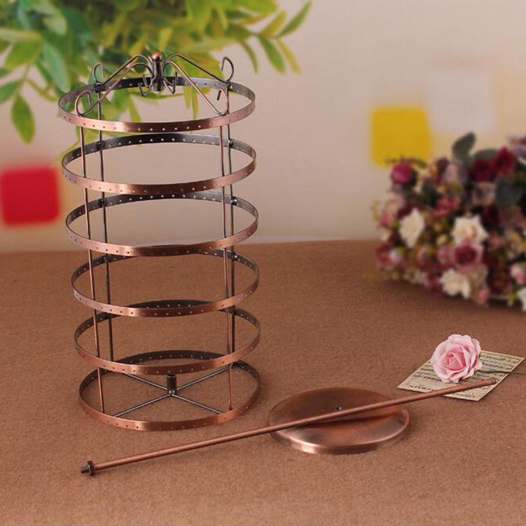 Rotating Jewelry Earrings Display Stand Holder Hanging Rack w/ 288 Holes