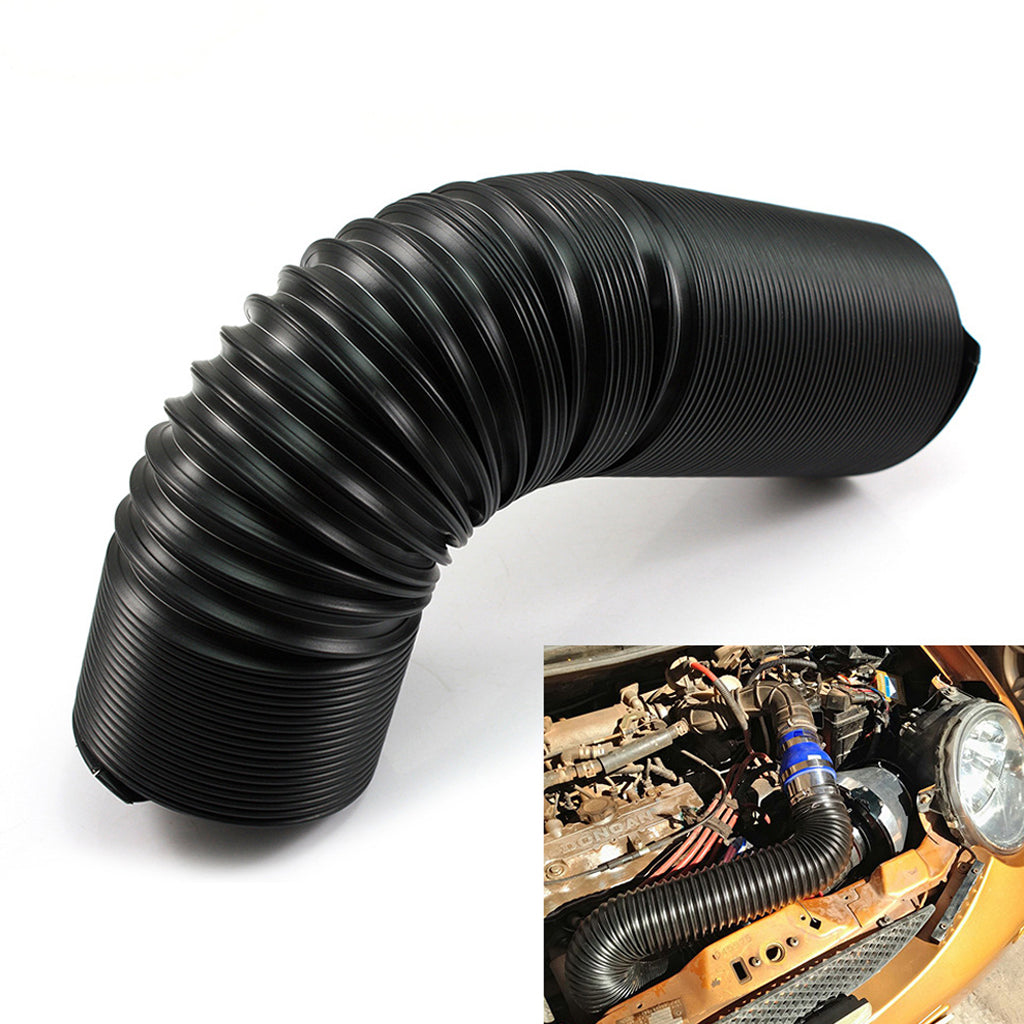 Adjustable Flexible Car SUV Turbo Cold Air Intake Filter Hose Pipe 76x83mm