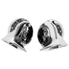 2 Pieces 12V Car Snail Horns Motorcycle High Tone Horn Silver