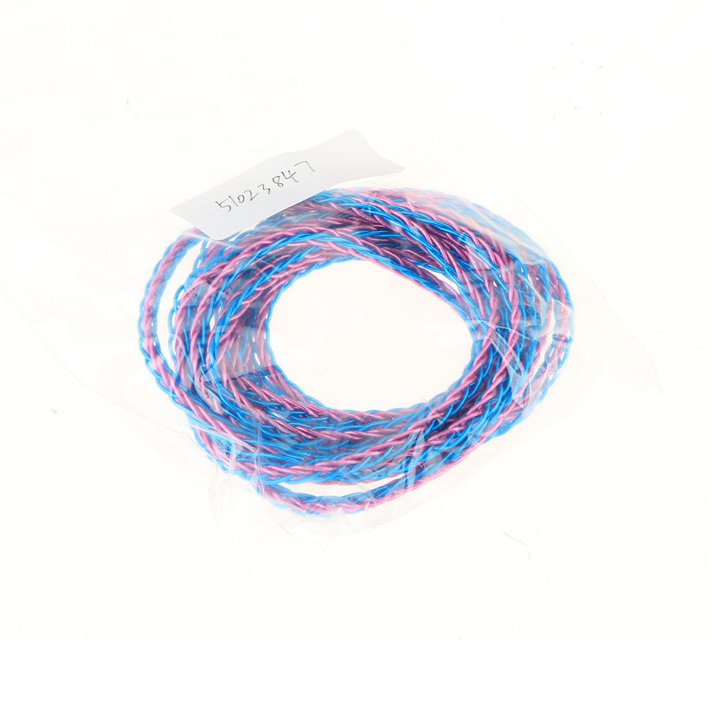 7N OCC Copper Wire, DIY HiFi Audio Cable for Earphone 2m Blue and Purple