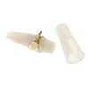 White Alto Sax Mouthpiece with Gold Ligature Cap Kit Woodwind Insrument Accs