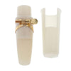 White Alto Sax Mouthpiece with Gold Ligature Cap Kit Woodwind Insrument Accs