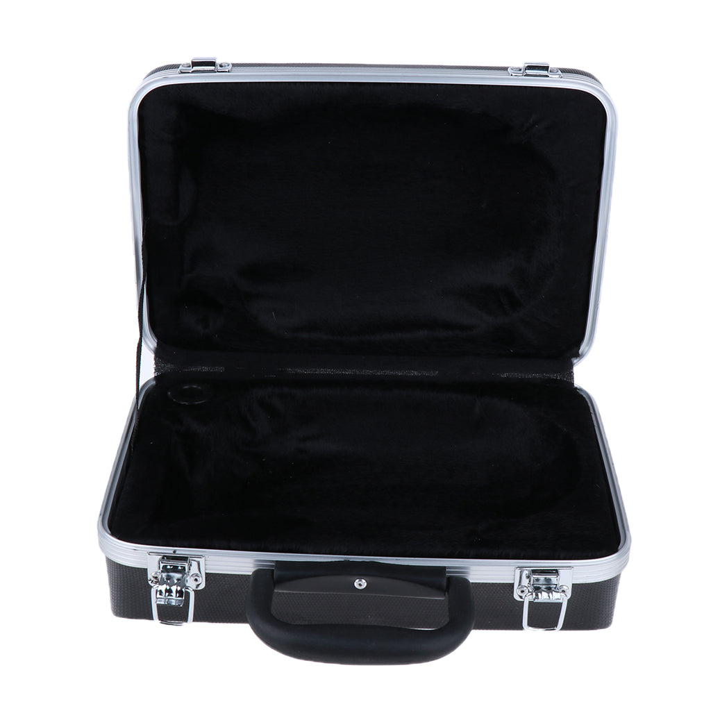 Black Plastic Pocket Trumpet Carrying Case Suitcase Lightweight with Handle