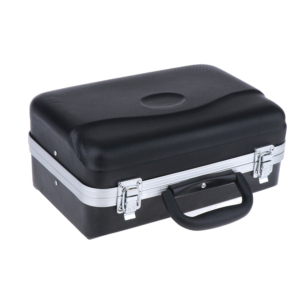 Black Plastic Pocket Trumpet Carrying Case Suitcase Lightweight with Handle