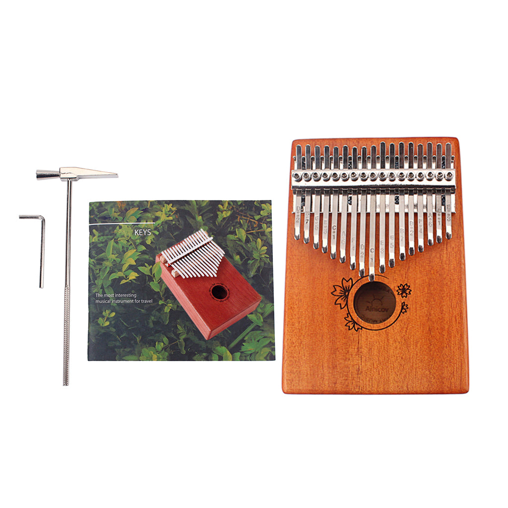 17 Keys Thumb Piano Kalimba Mahogany Portable Beginner Piano Entry Gift