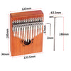 17 Keys Thumb Piano Kalimba Mahogany Portable Beginner Piano Entry Gift