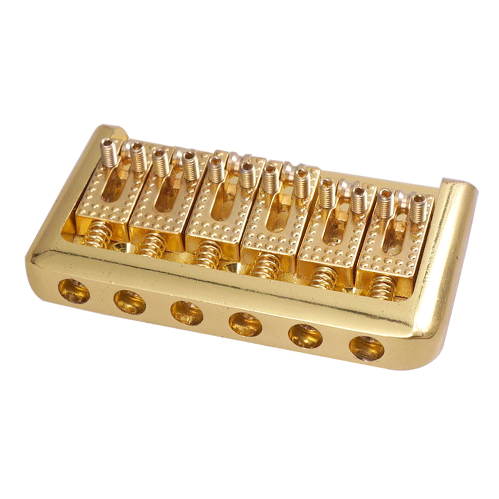 6 String Fixed Hardtail Bridge Tailpiece Top Load for Strat Tele Golden