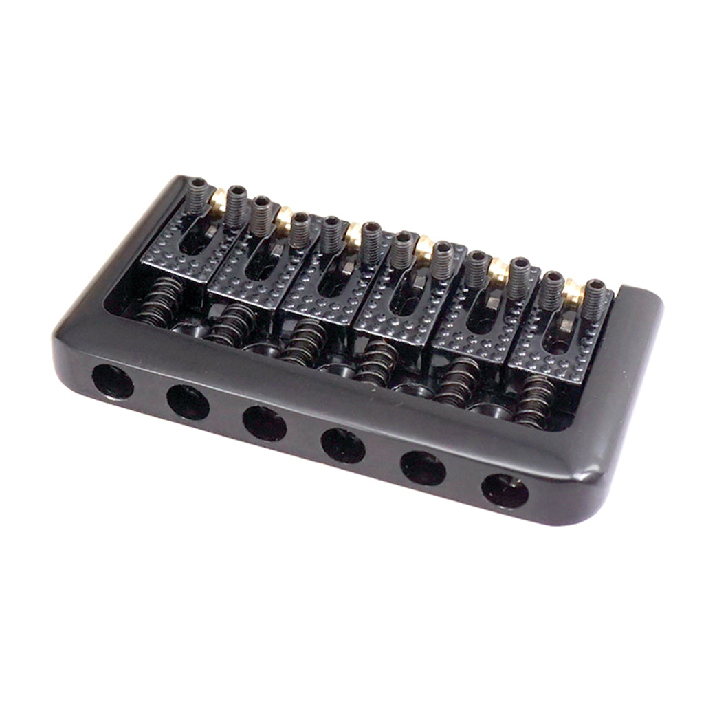 6 String Fixed Hardtail Bridge Tailpiece Top Load for St TL Black