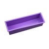 Rectangle Soap Silicone Loaf Mold Wood Box for Soap Making Supplies Purple