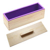 Rectangle Soap Silicone Loaf Mold Wood Box for Soap Making Supplies Purple