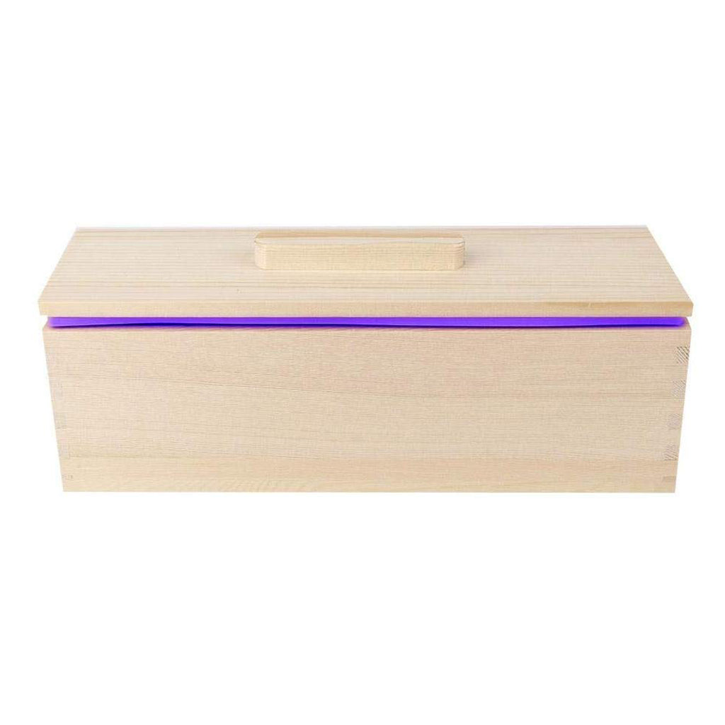 Rectangle Soap Silicone Loaf Mold Wood Box for Soap Making Supplies Purple