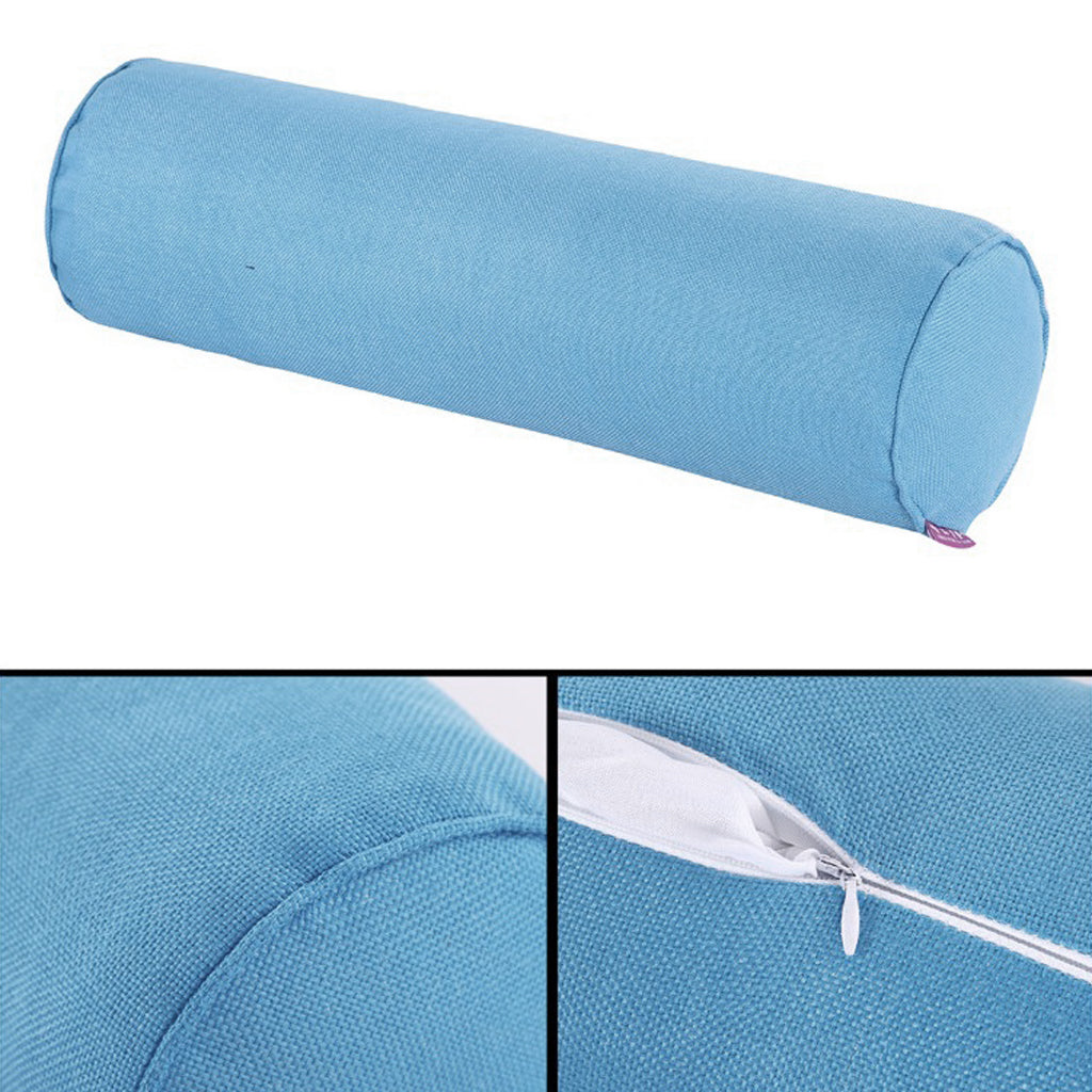 Orthopedic Neck Roll Pillow Round Cervical Support Spine Pillow Blue