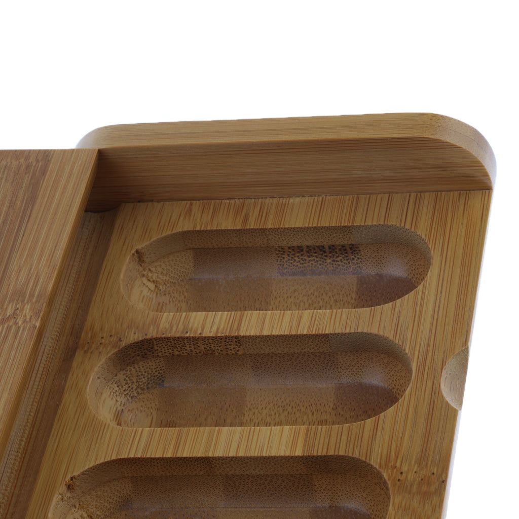 Bamboo Essential Oil Storage Box Display Carry Case Holder For 3 Bottles