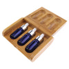 Bamboo Essential Oil Storage Box Display Carry Case Holder For 3 Bottles