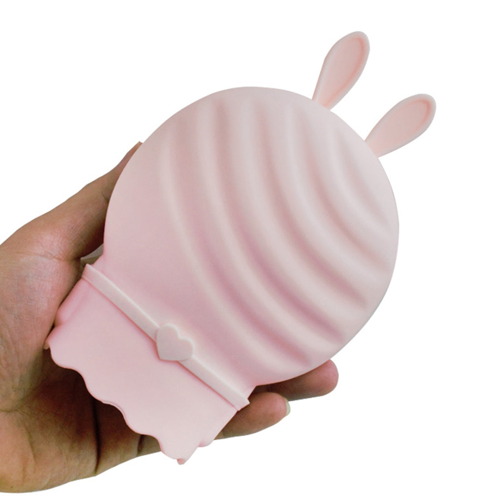 Portable Silicone Hot Water Bag Warm Heat Water Bottle with a Plush Sleeve Pink