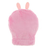 Portable Silicone Hot Water Bag Warm Heat Water Bottle with a Plush Sleeve Pink