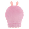 Portable Silicone Hot Water Bag Warm Heat Water Bottle with a Plush Sleeve Pink