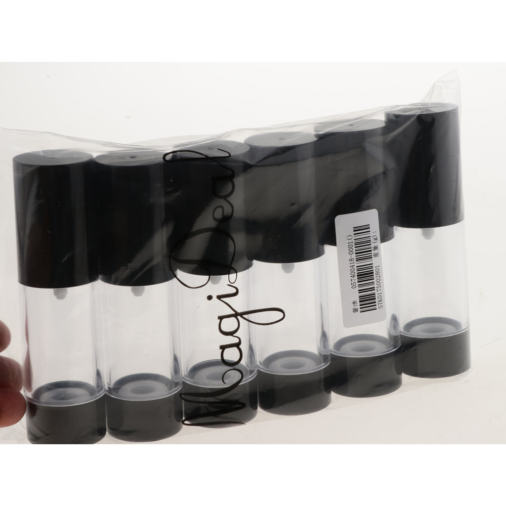 6 Pieces Empty Refillable Airless Pump Bottles Travel Atomizer Bottles  30ml