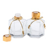 2Pcs 100ml Fragrance Glass Diffuser Bottles for DIY Craft Reed Essential Oil Golden