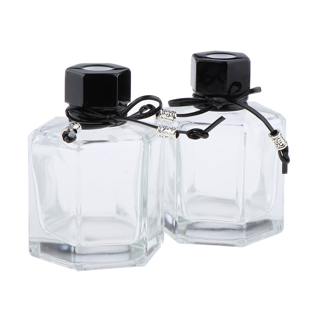 2Pcs 100ml Fragrance Glass Diffuser Bottles for DIY Craft Reed Essential Oil Black