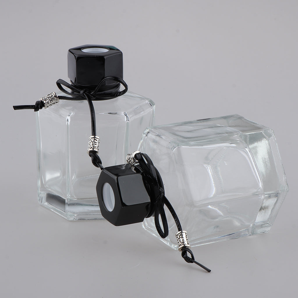 2Pcs 100ml Fragrance Glass Diffuser Bottles for DIY Craft Reed Essential Oil Black