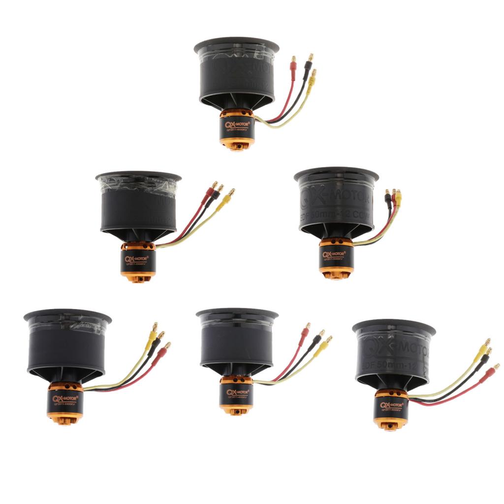 5-Blade 50mm Duct Fan Brushless Motor for RC EDF Jet AirPlane 5000KV(CW)