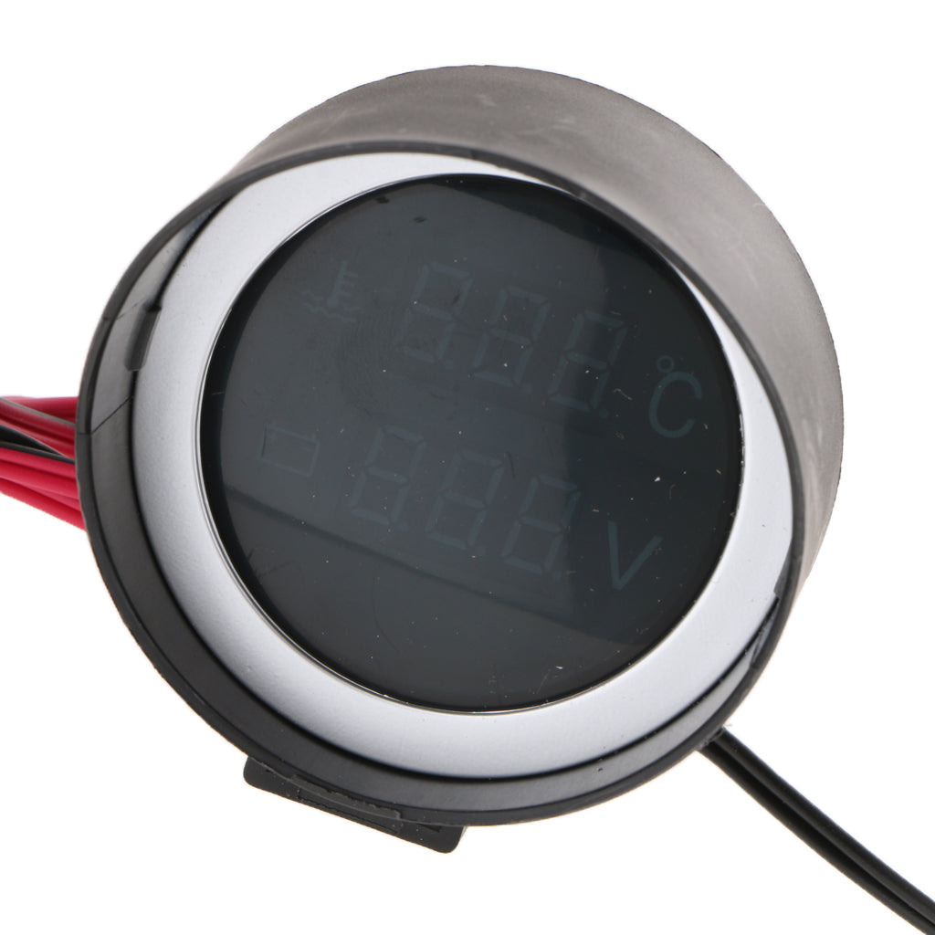 DC 12V/24V Car LCD Digital Voltmeter Water Temp Gauge Meter with Sensor 12mm