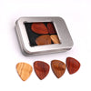 Red Sandalwood Guitar Picks Plectrum w/ Case Vintage Style Guitar Parts