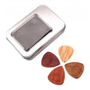 Red Sandalwood Guitar Picks Plectrum w/ Case Vintage Style Guitar Parts