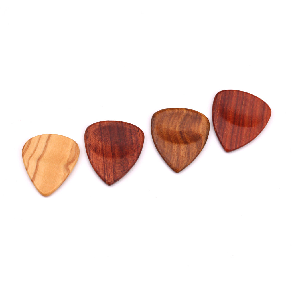 Red Sandalwood Guitar Picks Plectrum w/ Case Vintage Style Guitar Parts