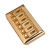 6 String Saddle Guitar Bridge for Electric Guitar Replacement Parts, Golden