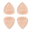 4 Pieces Wood Acoustic Guitar Pick Plectrum Heart Shape Picks