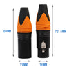 5 Pairs 3 Pin XLR Connector Male and Female Microphone Mic Cable Adapter Orange