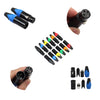 5 Pairs 3 Pin XLR Connector Male and Female Microphone Mic Cable Adapter Blue